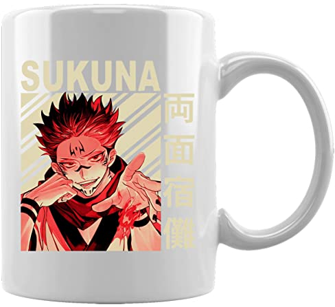 Sukuna Jujutsu Keramikbecher Weißes Kaffee Tee Wasser Tasse Büro Home Ceramic White Mug Cup
