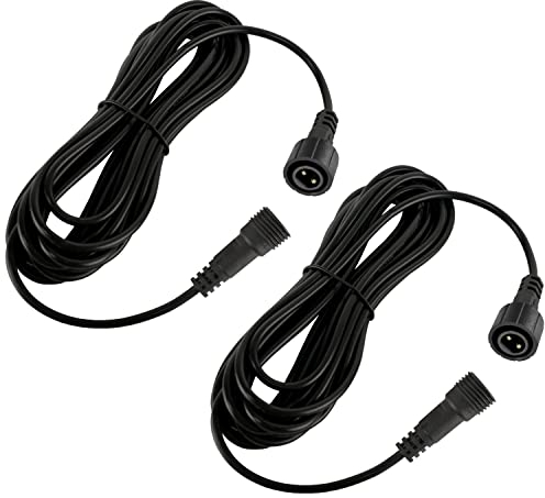 DULEE 2 Packs 5M (16.4 Feet) 2 Pin 16AWG IP65 Waterproof Waterproof for Solar Floodlights, Garden Lights, LED Strip Lights