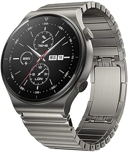 MOOTES Cinturino Titanio,Compatible con Huawei Watch 3Pro/GT2 Pro/GT3 Pro 46mm/GT2e,22mm Cinturini in Acciaio,per Samsung Galaxy Watch 46mm/Watch 3 45mm/Gear S3 for Ticwatch Pro 3/Pro - Grigio