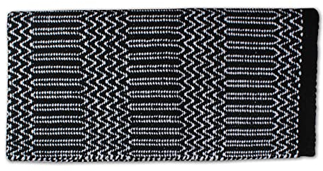 Professional's Choice Double Weave Navajo Saddle Blanket | Durable Acrylic Blended Material | Black & White