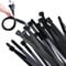 ATETEO ZD-9-600 Black Cable Ties, Pack of 100, Premium Nylon Zip Ties, Multi-Purpose Plastic Tie Wraps, Secure Self-Locking Mechanism, for Home, Garden, Office and DIY, 600mm x 9mm