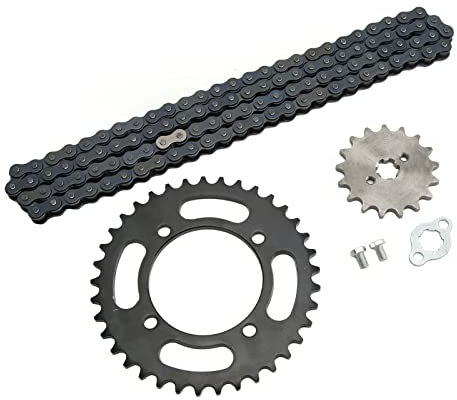 Yctze Kit de Pignon de Chaîne 420, Chaîne 420 155 Mm 37T Avant 420 17T Pignon Arrière Universel pour 50cc à 125cc Dirt Mini Bikes ATV Go Kart