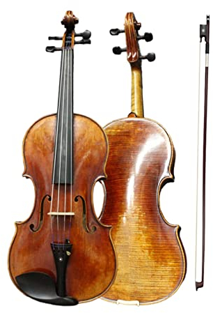 Handgefertigte Violine 4/4 Größe Europäische Holz-Akustik-Geige Mit Etui Fernambukbogen Erwachsene Violine