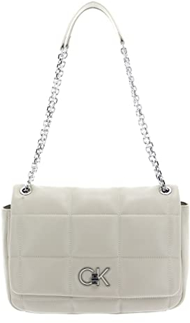 Calvin Klein Re-Lock Quilt Shoulder Bag Stoney Beige