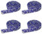 4 Rolls Blue Resin Rhinestone Ribbons Self-Adhesive Crystal Ribbon Roll Glitter Resin Diamond Belt Bling Sparkling Diamond Ribbon Bling Stickers Wrap Crystal Roll for DIY Arts Crafts,15mm