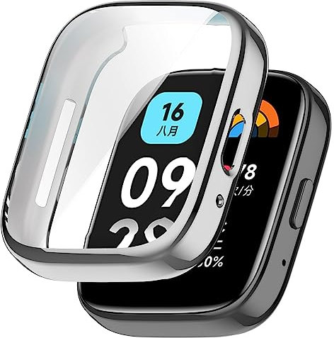 Tyogeephy Funda para Redmi Watch 3 Active/Watch 3/3 Lite, Cubierta Completa Protector de Pantalla Carcasa Protectora Anti-Rasguños Suave TPU Silicona Caso Anti-Arañazos Case Cover