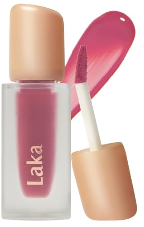 Laka Fruity Glam Tint, 4.5g/0.15 oz., Glowing Lip Stain with Wide Color Spectrum, Hydrating & Lightweight Texture, Long-Lasting Bold Stain, Non-Sticky, Vegan, K-Beauty (#113 Pleasure)
