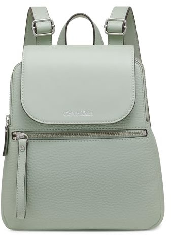 Calvin Klein Damen Klappe Reyna Neuheit Schlüsselartikel Flap Rucksack, Beige, Einheitsgröße