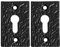 Hammer and Tongs - Rectangular Escutcheon Plate - W30mm x H50mm - Black - Pack of 2