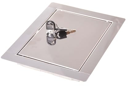 Aqbau® Revisionsklappe trockenbau 25x30 cm edelstahl, Revisionstür Rostfrei mit schloss, Revision Wartungstür, serviceklappe, wartungsklappe trockenbau