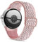 NewJourney Stretch Nylon Armband kompatibel mit Google Pixel Watch 3 41mm/2/1, verstellbar Sport atmungsaktiv weiches Armband für Männer Frauen (Sandrosa)