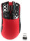 MAMBASNAKE R1 Mouse da gioco wireless leggero a tre modalità da 59 g con adesivi antiscivolo, connettività Bluetooth/cablata da 2,4 GHz, 5 pulsanti programmabili, 6 DPI regolabili fino a 18000-Rosso
