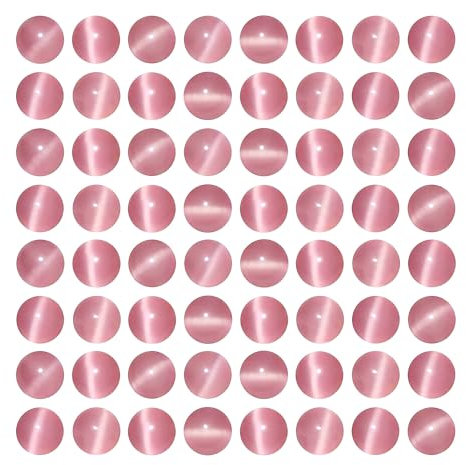 MJDCB 45 piezass Cuentas de Ojo de Gato Rosa 8mm Abalorio de Cristal Redondas Sueltas para Hacer Joyería Pulsera Collar Pendientes Bisutería Accesorios