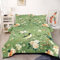 CCoutueChen Bettwäsche-Set mit Vogelmotiv, Kingsize, hellgrüne Vögel, Blumen-Bettwäsche-Set, botanische Blumen, Zweig-Bettwäsche-Set, 3-teilig, weiche Daunen-Alternative für Damen und Herren, Olivgrün