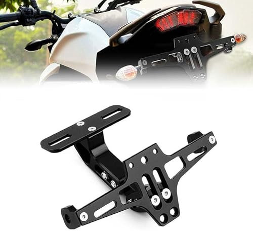 YYASWED Motorrad Kennzeichenhalterung, Für Aprilia RS 660 2022,Kennzeichenhalter,Einstellbare Kennzeichenhalter,Fender Eliminator Halter,A
