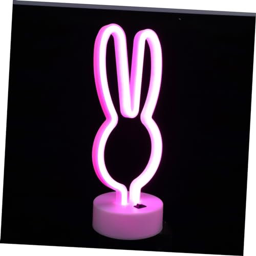 ORFOFE Dekorative Neon Tischlampe Osterhase Nachtlicht Für Partys Stimmungsvolle Deko Für Und Kinderzimmer Energieeffizient Und Langlebig