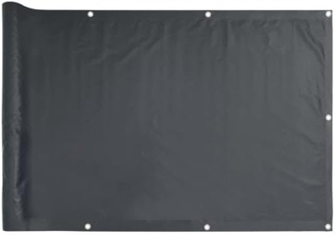 vidaXL Balcony Privacy Screen, Garden Screen for Patio Outdoor, Privacy Netting UV-Resistant, Shading Net, Fence Screen, Anthracite 600x90 cm PVC