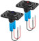 Linkstyle Panel Interruptor Basculante, 12V 20A LED Azul y Rojo Interruptor Basculante ON Off SPST para Coche Yate Barco Marina