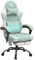 Douxlife silla gaming Ergonómica, Oficina Sillon in Tela High-Tech con cojín de muelles ensacados, con Cojín lumbar de Masaje, Pies de metalpara y Bolsa de almacenamiento Juvenil, Adulto, 158kg, Verde