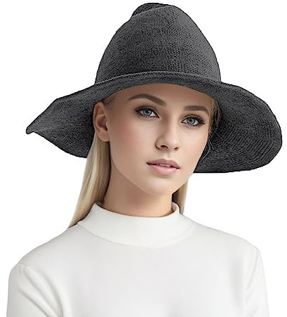 Caxndycing Erwachsene Hexenhut für Damen Halloween Weihnachten Magier Mütze Cosplay Hut Masquerade Party Cap Spitzhut Karneval Kopfbedeckung Party Spitzmütze Dekoration Zubehör