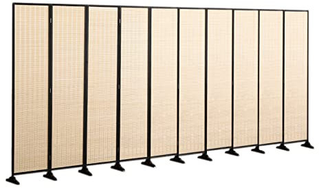 Raumteiler, faltbar, 180 cm hoch, freistehend, Wandtrenner, tragbar, für Raumtrennung, 10 Paneele (Höhe 180 cm)