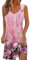 Et Ventes Flash, Robe De Plage Femme, Robe Plage Femme Ete, Robe Grande Taille Boheme Femme sans Manches Robe Chic Et Elegant Col Rond Femme Pas Cher Marque Robe Rose M
