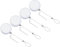 PATIKIL 1.5m / 4.9Ft Retractable Remote Control Tether, 4 Pcs Round Security Remote Cable Lock Adjustable Cable Leash Length for TV Remote Control Gaming Controller, White