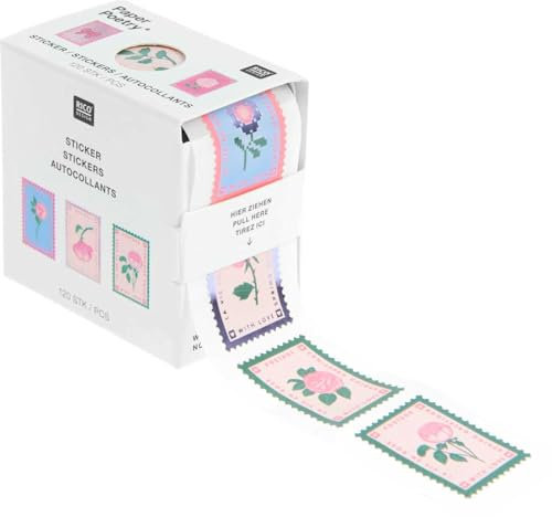 Mini Sticker La vie en Rose, Briefmarken FSC MIX