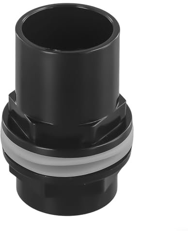Conector de tanque roscado de soldadura de PVC para estanque de peces con junta de montaje profesional de tuberías (40 mm)
