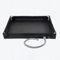 Lightweight Portable Shower Tray with Drain System for Outdoor Activities (Black)