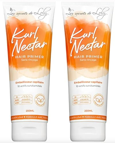 Les Secrets de Loly Kurl Nectar x2 – Leave-In Pflege ohne Ausspülen Feuchtigkeitsspendend – lockiges, gelocktes & krauses Haar – 10 natürliche Wirkstoffe – Sulfate frei – Vegan
