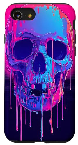 Buntes Totenkopf-Halloween Hülle für iPhone SE (2020) / 7/8