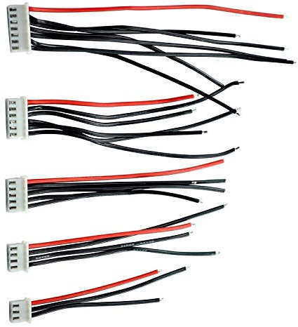 Youme 22 AWG 2S 3S 4S 5S 6S Lipo Battery Balance Charger Cable JST XH Connector Adapter Plug (10pcs 2s-6s(Each 2pcs))