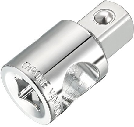 Sourcingmap 1/2'' Square Head Silver Tone Sliding Handle Ratchet Socket Adapter Impact Socket