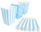BangShou 60pcs Cajas de Palomitas Cartón Caramelo Contenedor Cine Pequeñas Cajas de Palomitas de Maíz 12 x 7.5cm (Azul)