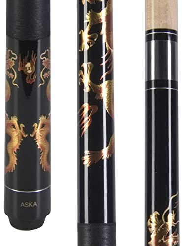 ASKA Golden Dragon Billard-Queue-Stick, irisches Leinen, 13 mm geschichtete harte Spitze (540 g)