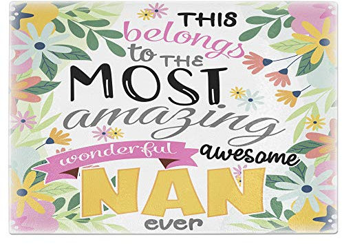 This Belongs to The Most Amazing Wonderful Awesome NAN Ever Novelty Tempered Glass Chopping Board (Small)