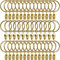 AMZSEVEN Vorhangringe aus Metall mit Clips, Vorhang-Clips, dekorative Vorhangstangen-Klemmen, 3,8 cm Innendurchmesser, rostfrei, langlebig, goldfarben, 40 Stück