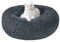 Hundebett Katzenbett Flauschig Rund aus Plüsch - Donut Kuscheliges Hundekissen Hundekorb Waschbar S/M/L/XL/XXL für Kleine, Mittelgroße und Große Hunde, Katzen und Andere Haustiere (S-40cm, Hellgrau)