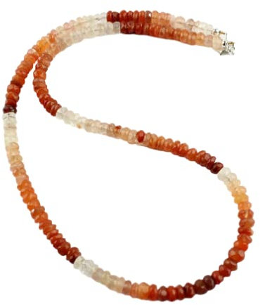 Feueropal facettierte Kette