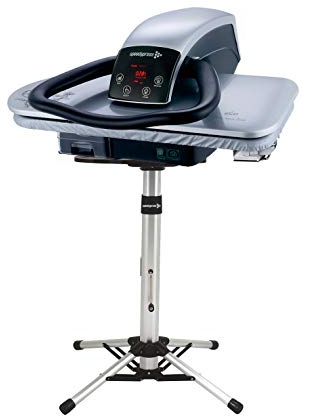 Speedypress Prensa de planchado a vapor 71HD-plateado/negro resistente profesional 68 cm con soporte