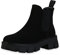 VAN HILL Damen Stiefeletten Plateau Boots Blockabsatz Profilsohle Schuhe Freizeit Booties Plateauschuhe 198959 Schwarz Velours 38