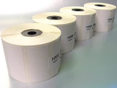 56x25 mm ThermoEtiketten 4 Rollen mit jeweils 1.000 Etiketten für Epson TM-L60 TM-L60II TM-L90 Zebra