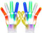BININBOX LED Handschuh Skeleton Leuchtende Handschuhe Erwachsene Kinder Halloween Weihnachten Geburtstags Party feier verkleiden sich Ornamente (Bunt, Erwachsener XL)