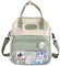LYEAA Sac à dos Kawaii pour filles et étudiantes, joli sac à dos de voyage esthétique, sac d'école japonais Harajukue en toile avec épingle Kawaii et accessoires pour ordinateur portable, 01 - Vert,