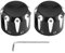 2 Pz Alluminio CNC Moto Asse Anteriore Del Cranio Dado Bullone Tappo di Copertura Harley Assi Copre Moto Dado Breakout Copertura Anteriore 03 Electra Glide Softail Classic 2012 Hd Street 1999(Nero)