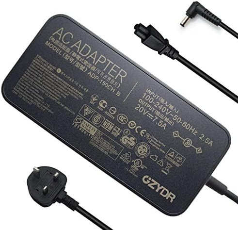 New 150W 20V 7.5A Laptop Adapter Charger ADP-150CH B A18-150P1A Fit for ASUS ROG G531GT G731GT FX505GT FX705GT FX505DD FX505DT FX505DU FX705DD FX705DT FX705DU with Power Cord