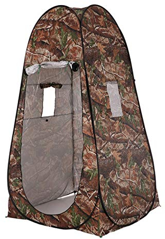 NEWCES Tragbares Sichtschutz-Dusch-WC-Zelt Camping-Pop-Up-Zelt Camouflage-Umkleidezelt Bewegliche Zelte Sichtschutz-Toiletten-Umkleideraum Outdoor-Camping-Abenteuer Winter-Angelzelt