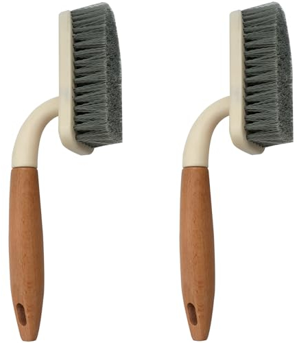 Roellgs Confezione da 2 spazzole resistenti per la pulizia del pavimento, spazzola per fessure, bagno, doccia, lavandino, fessura, spazzola per la pulizia dell'alcool