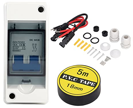DC-Leitungsschutzschalter, 1000 V 16 A DC-Trennschalter für Solar-PV-Anlage IP65 Wasserdichte Box Transparente Abdeckung